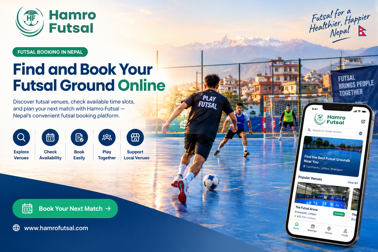 Futsal Booking in Nepal: Find and Book Your Futsal Ground Online With Hamro Futsal