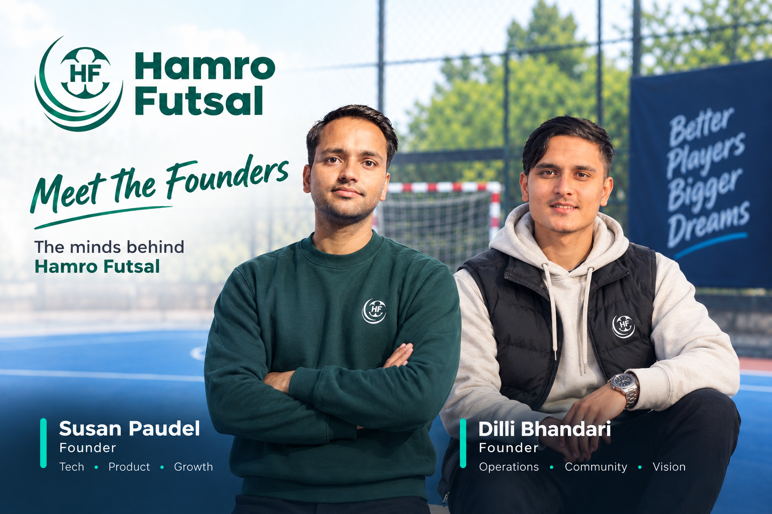 The Journey of Building Hamro Futsal: How Dilli Bhandari and Susan Paudel Are Bringing Futsal Booking Into Nepal’s Digital Future